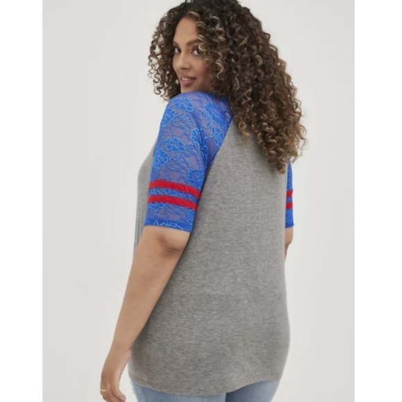 Torrid Varsity Raglan Tee - Picture 3 of 8